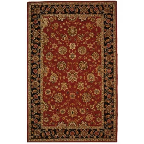 Chelsea 6 ft. x 9 ft. Hand Hooked Medium Rectangle Rug - Rose-Black, Safavieh, Mfr#: HK505C-6